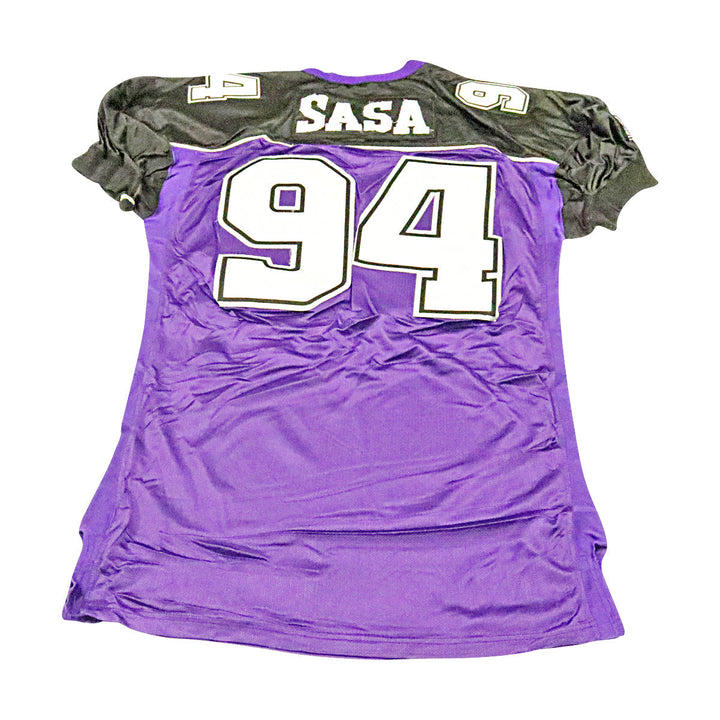 Don Sasa Chicago Enforcers 2001 Game Used Home Jersey Size 54 +2