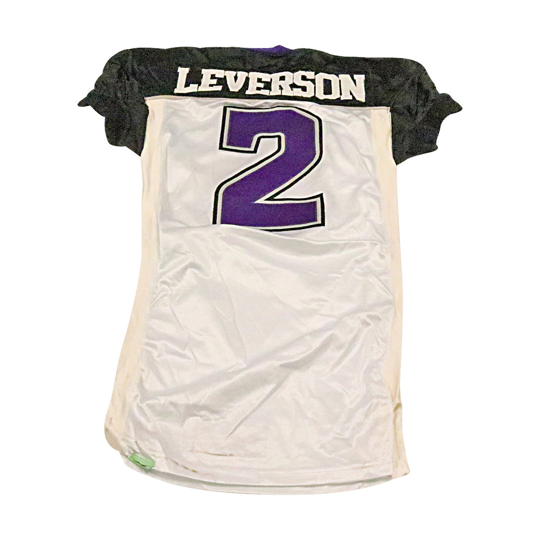 Luke Leverson Chicago Enforcers 2001 Game Used Away Jersey Size 44 +2