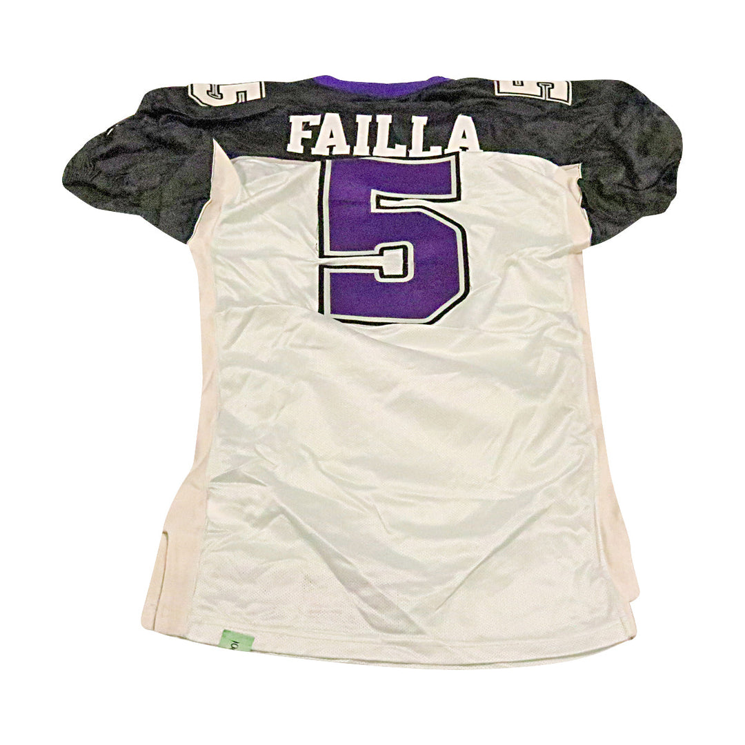 Paul Failla Chicago Enforcers 2001 Game Used Away Jersey Size 44 +2