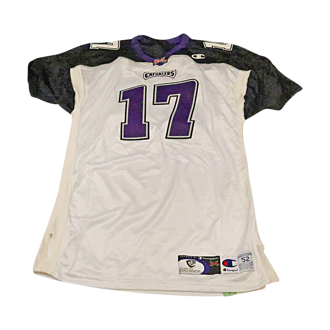 Chicago Enforcers 2001 #17 Team Issued Away Jersey Size 52 +2