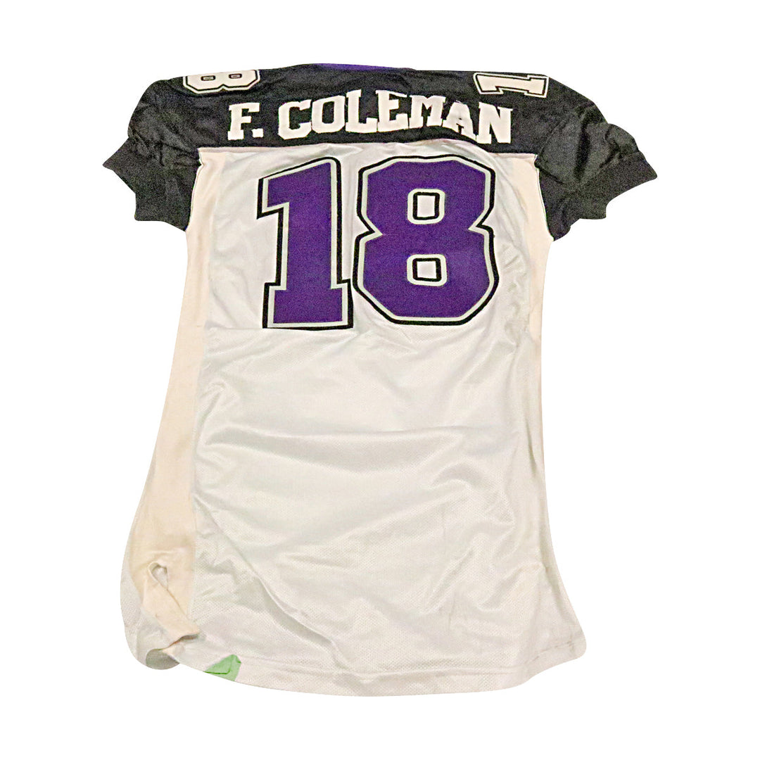 Fred Coleman Chicago Enforcers 2001 Game Used Away Jersey Size 46 +2