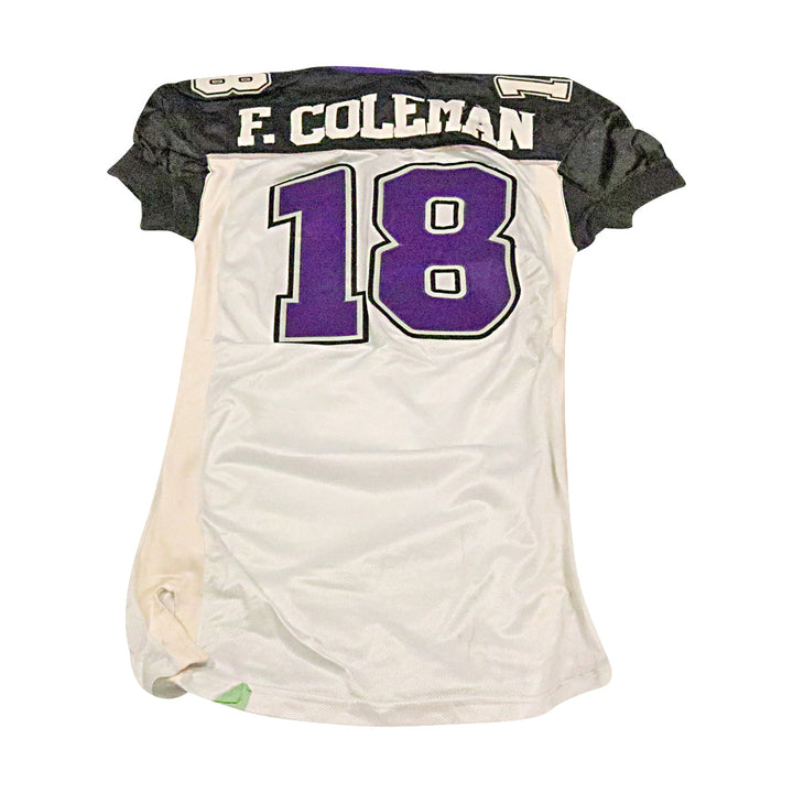 Fred Coleman Chicago Enforcers 2001 Game Used Away Jersey Size 46 +2