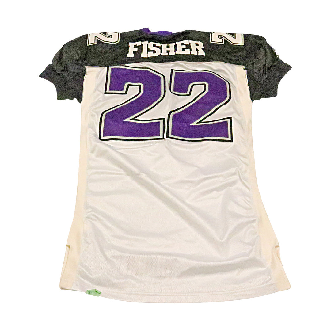 John Fisher Chicago Enforcers 2001 Game Used Away Jersey Size 48 +2