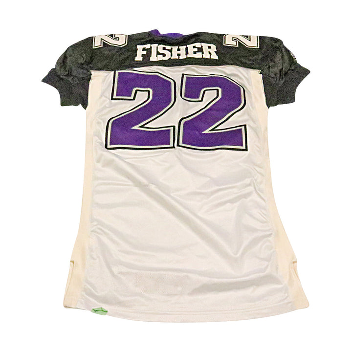 John Fisher Chicago Enforcers 2001 Game Used Away Jersey Size 48 +2