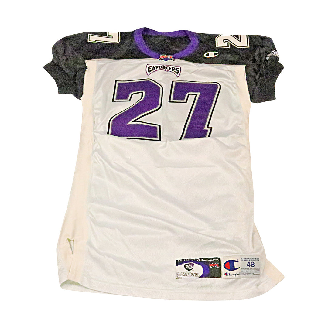 Jayson Bray Chicago Enforcers 2001 Game Used Away Jersey Size 48 +2