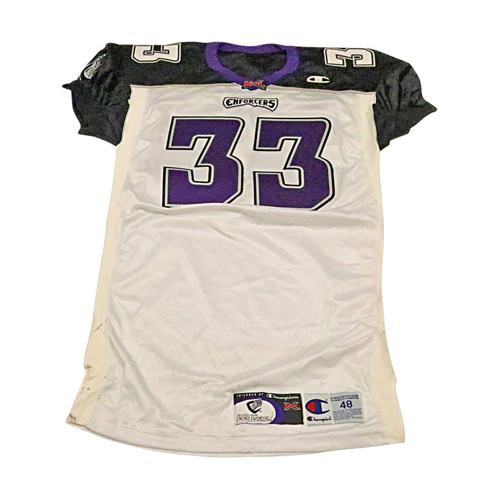 Chicago Enforcers 2001 #33 Team Issued Away Jersey Size 48 +2