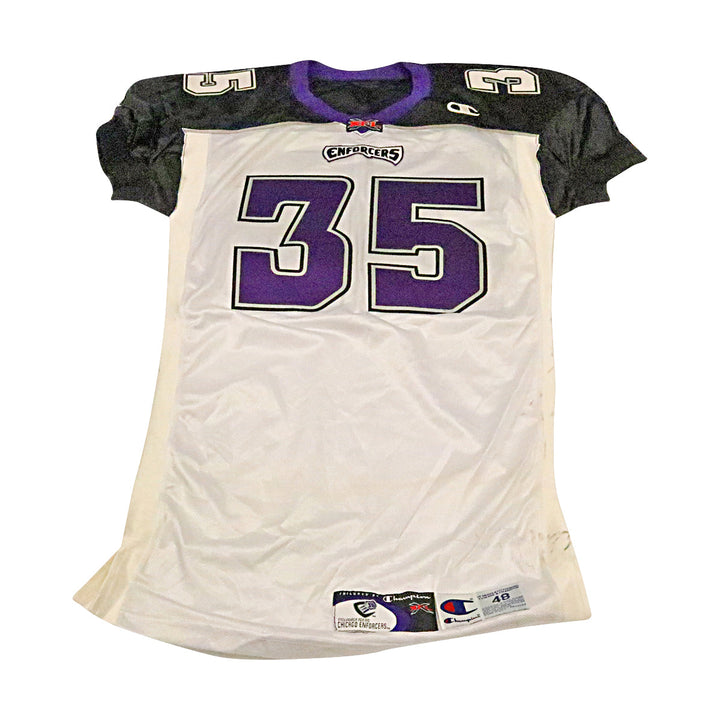 Chicago Enforcers 2001 #35 Team Issued Away Jersey Size 48 +2