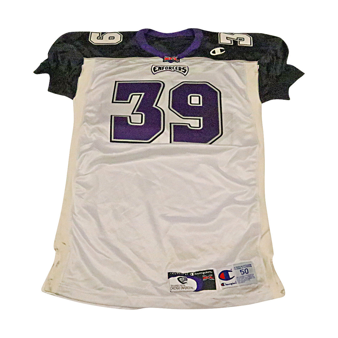 Chicago Enforcers 2001 #39 Team Issued Away Jersey Size 50 +2