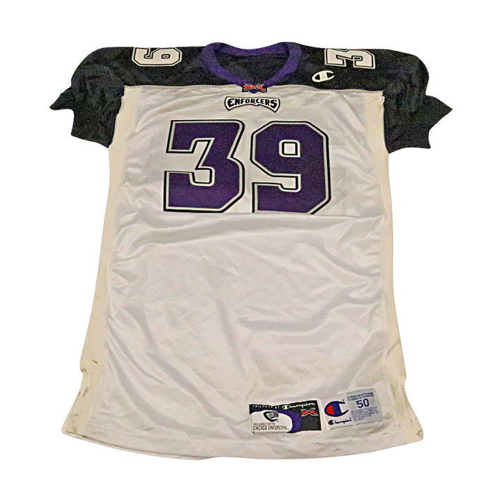 Chicago Enforcers 2001 #39 Team Issued Away Jersey Size 50 +2