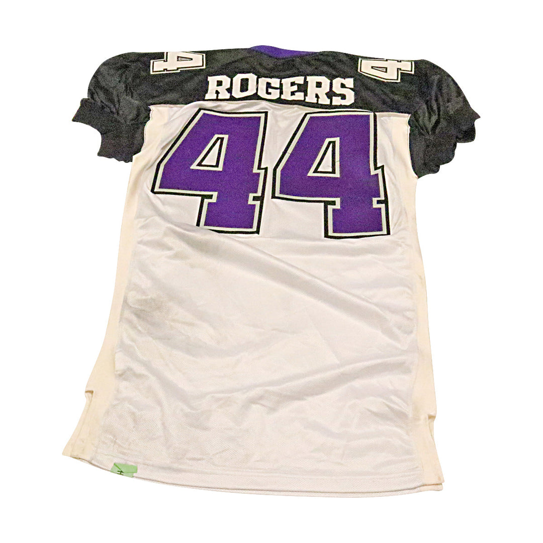 Brian Rogers Chicago Enforcers 2001 Game Used Away Jersey Size 48 +2