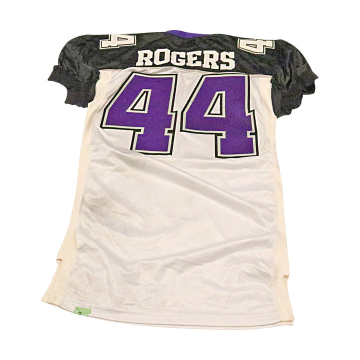 Brian Rogers Chicago Enforcers 2001 Game Used Away Jersey Size 48 +2