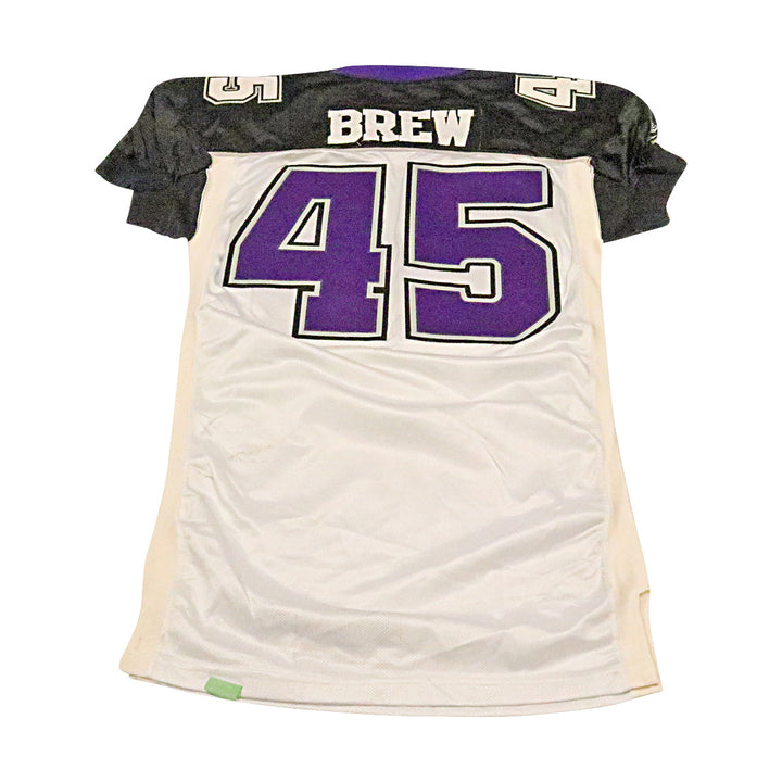Dorian Brew Chicago Enforcers 2001 Game Used Away Jersey Size 48 +2