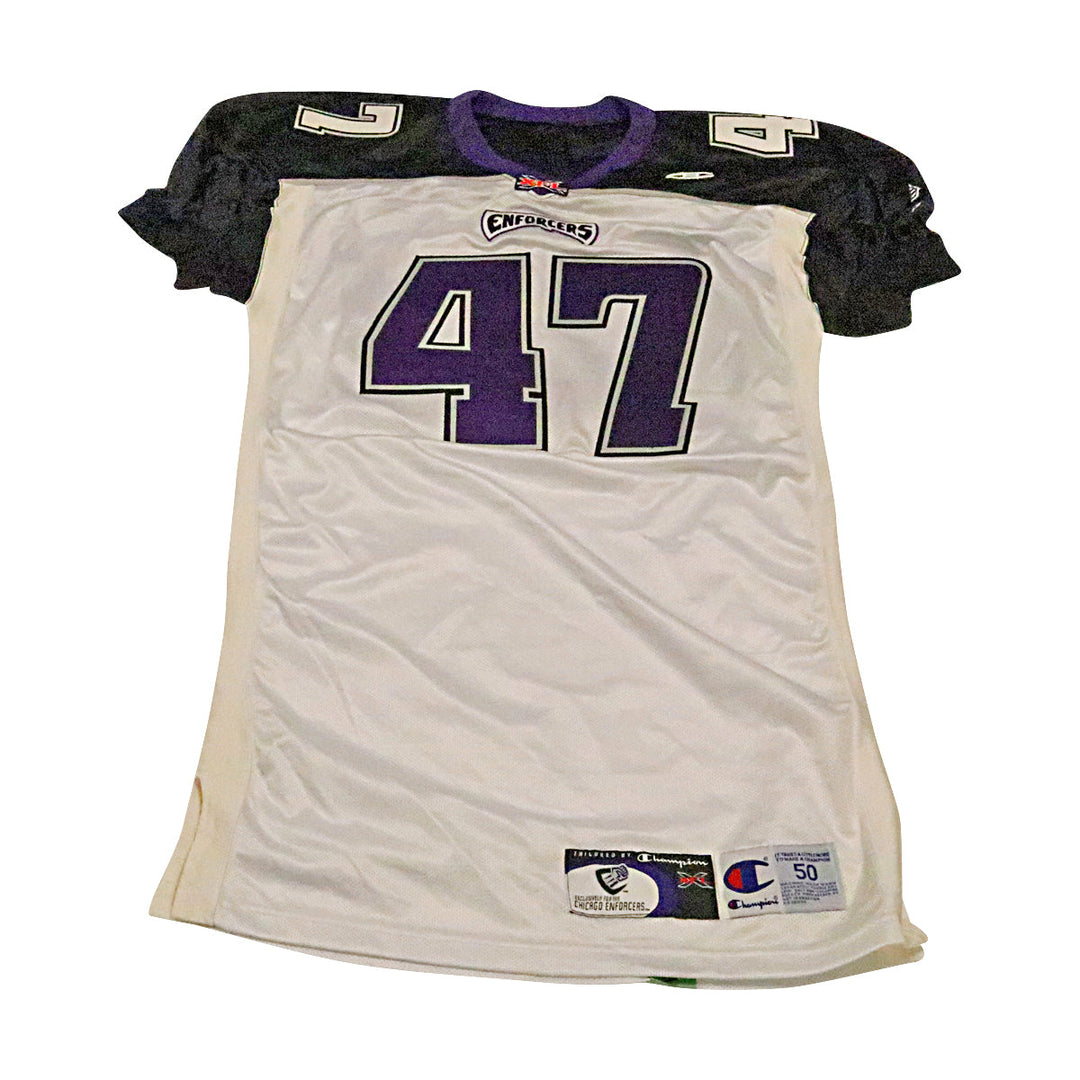 Chicago Enforcers 2001 #47 Team Issued Away Jersey Size 50 +2