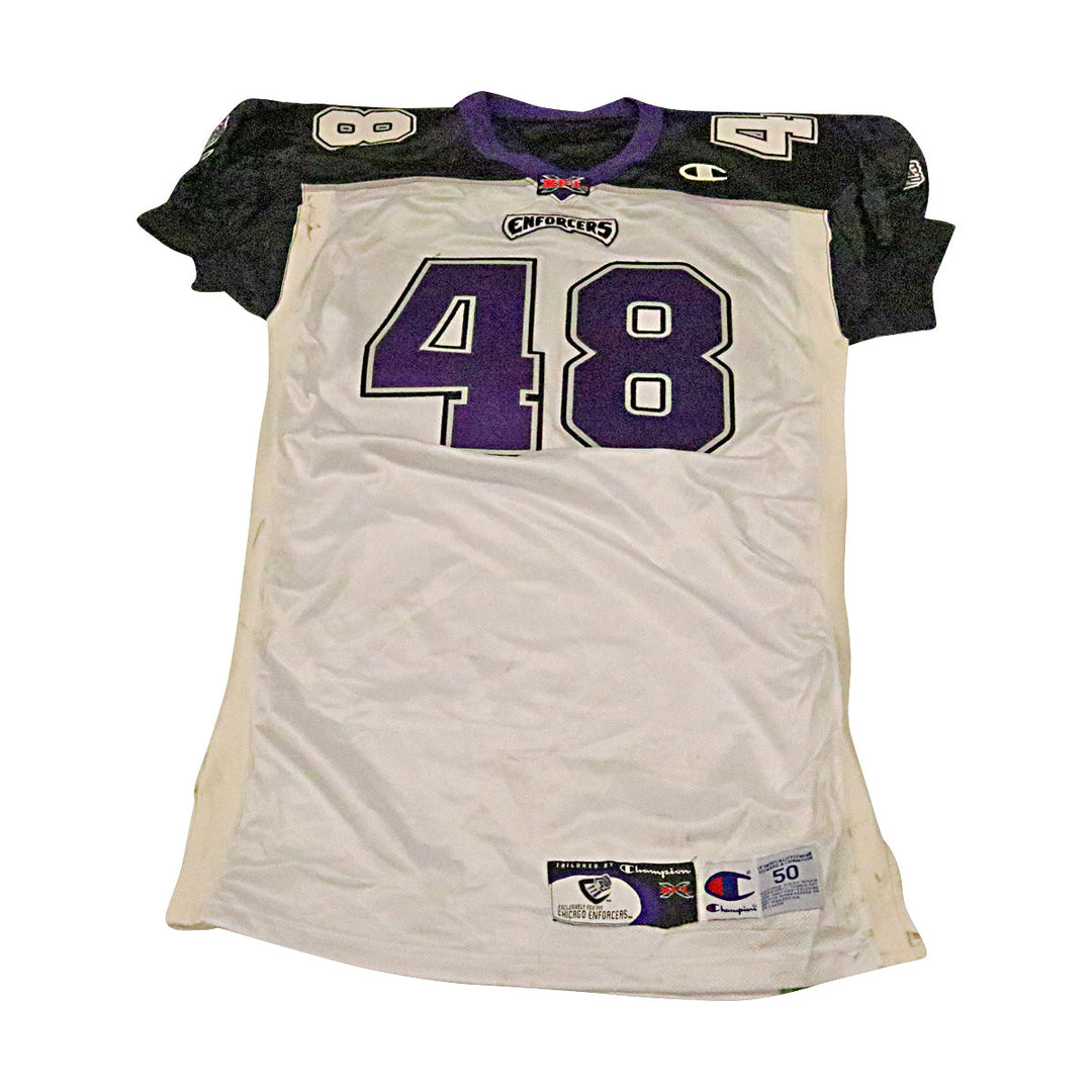 Chicago Enforcers 2001 #48 Team Issued Away Jersey Size 50 +2