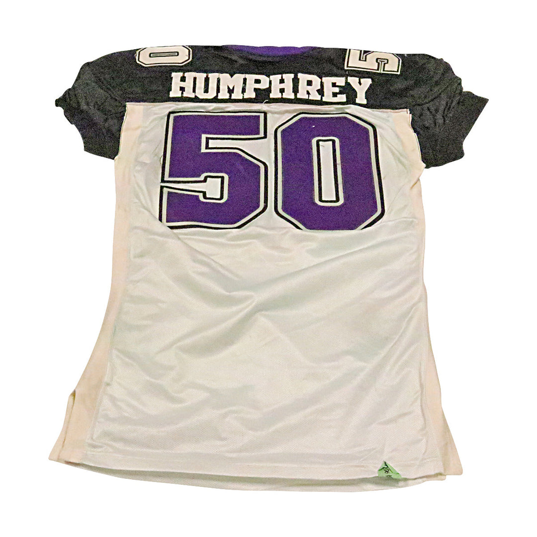 Aaron Humphrey Chicago Enforcers 2001 Game Used Away Jersey Size 50 +2
