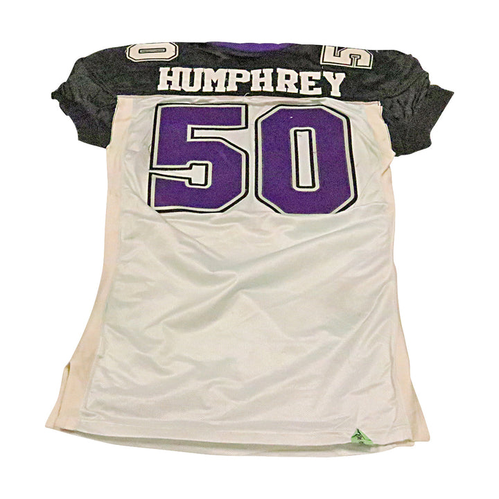 Aaron Humphrey Chicago Enforcers 2001 Game Used Away Jersey Size 50 +2