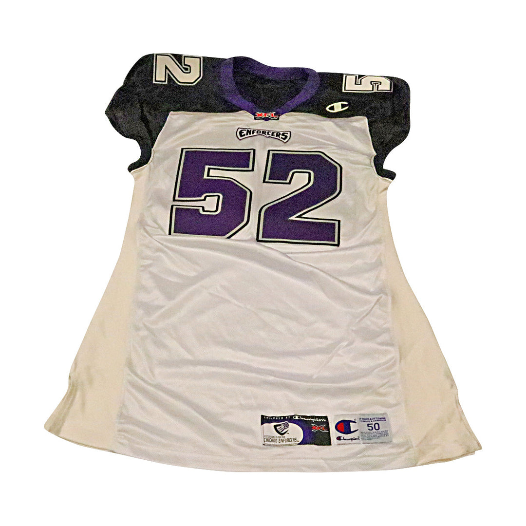 Chicago Enforcers 2001 #52 Team Issued Away Jersey Size 50 +2