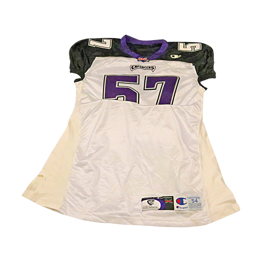Chicago Enforcers 2001 #57 Team Issued Away Jersey Size 54 +2 Linemen Cut