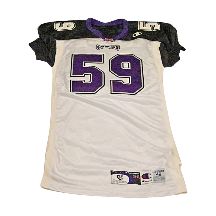 Chicago Enforcers 2001 #59 Team Issued Away Jersey Size 48 +2
