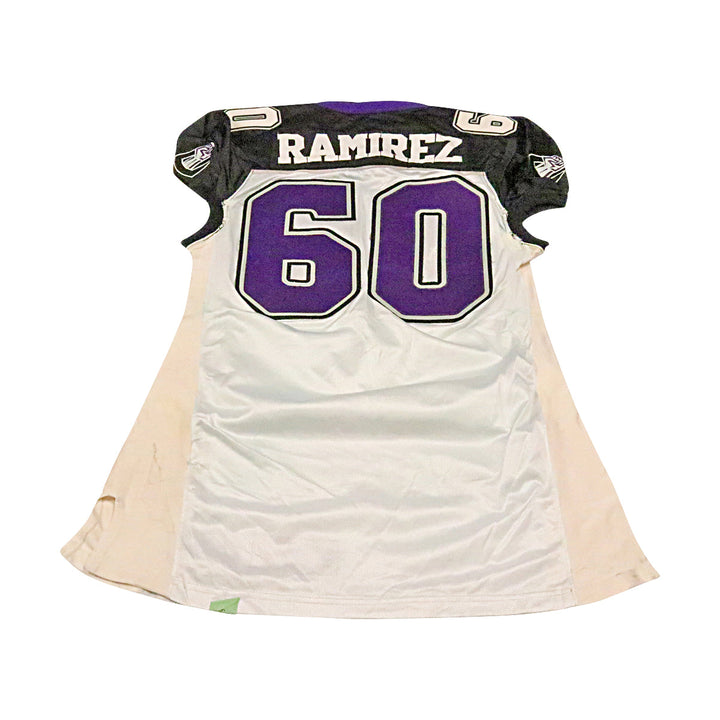 Tony Ramirez Chicago Enforcers 2001 Game Used Away Jersey Size 52 +2 Linemen Cut