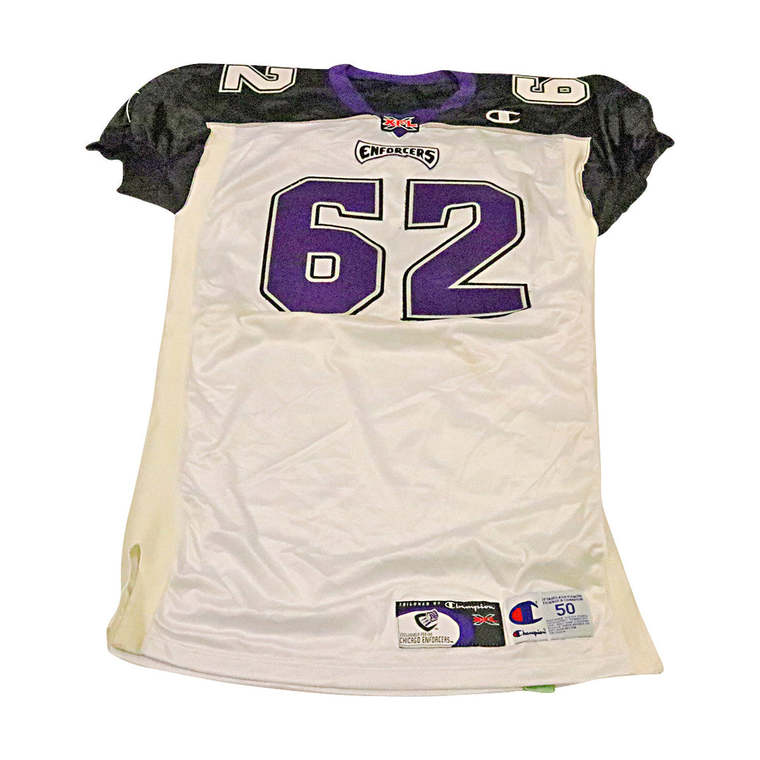 Chicago Enforcers 2001 #62 Team Issued Away Jersey Size 50 +2
