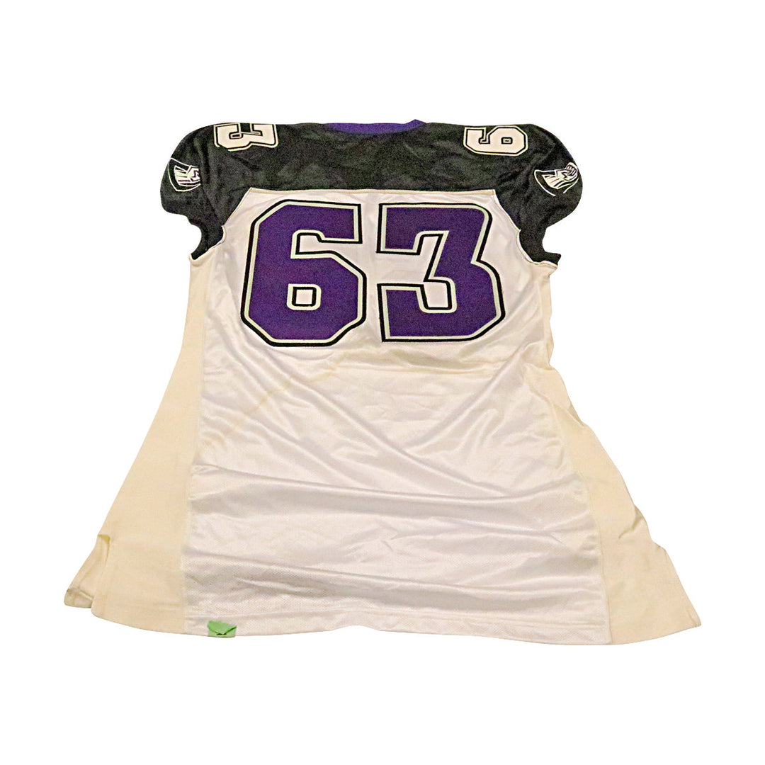 Chicago Enforcers 2001 #63 Team Issued Away Jersey Size 54 +2 Linemen Cut