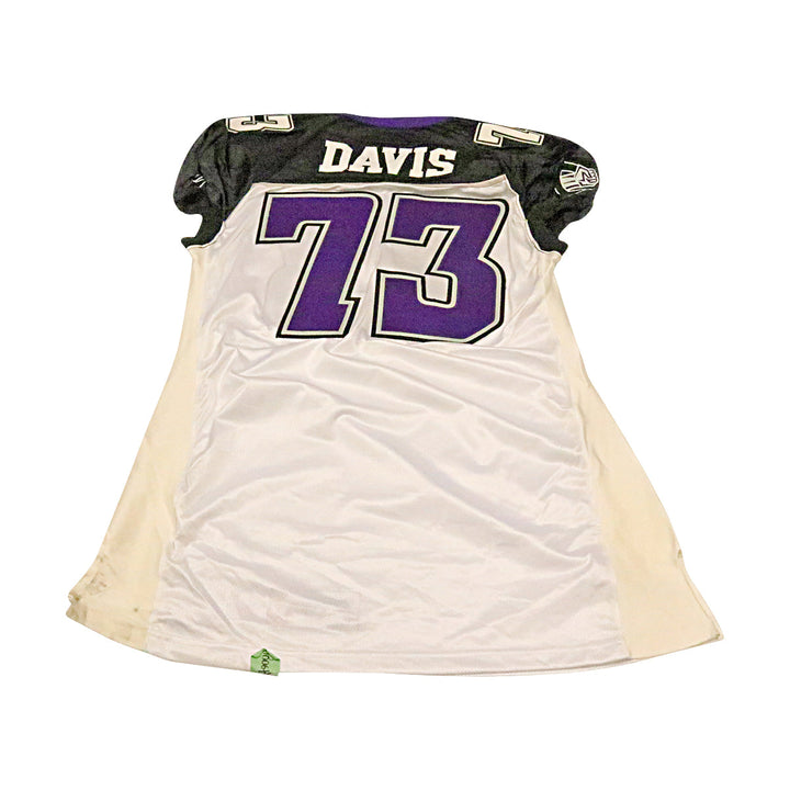 Ike Davis Chicago Enforcers 2001 Game Used Away Jersey Size 56 +2 Linemen Cut