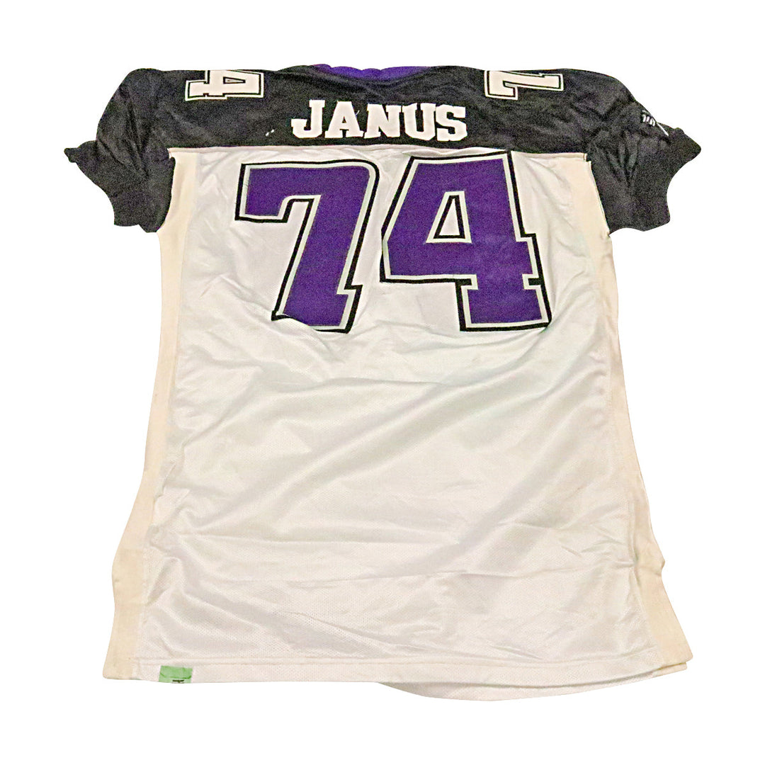 Paul Janus Chicago Enforcers 2001 Game Used Away Jersey Size 52 +2