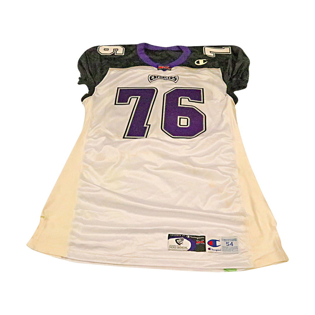 Chicago Enforcers 2001 #76 Team Issued Away Jersey Size 54 +2 Linemen Cut