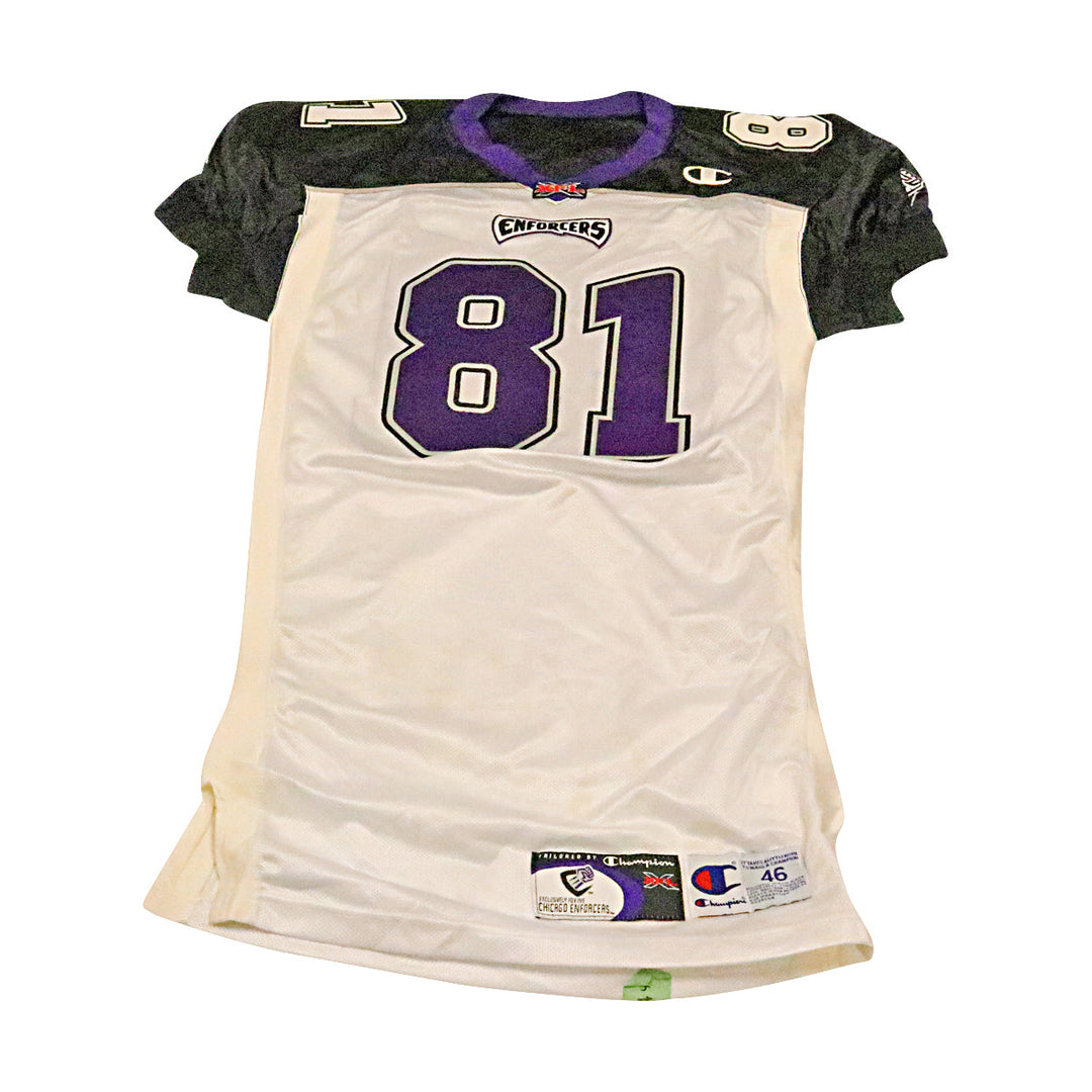 Chicago Enforcers 2001 #81 Team Issued Away Jersey Size 46 +2