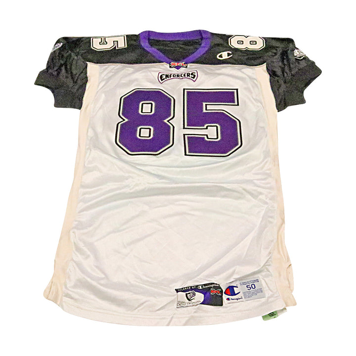 Willy Tate Chicago Enforcers 2001 Game Used Away Jersey Size 50 +2