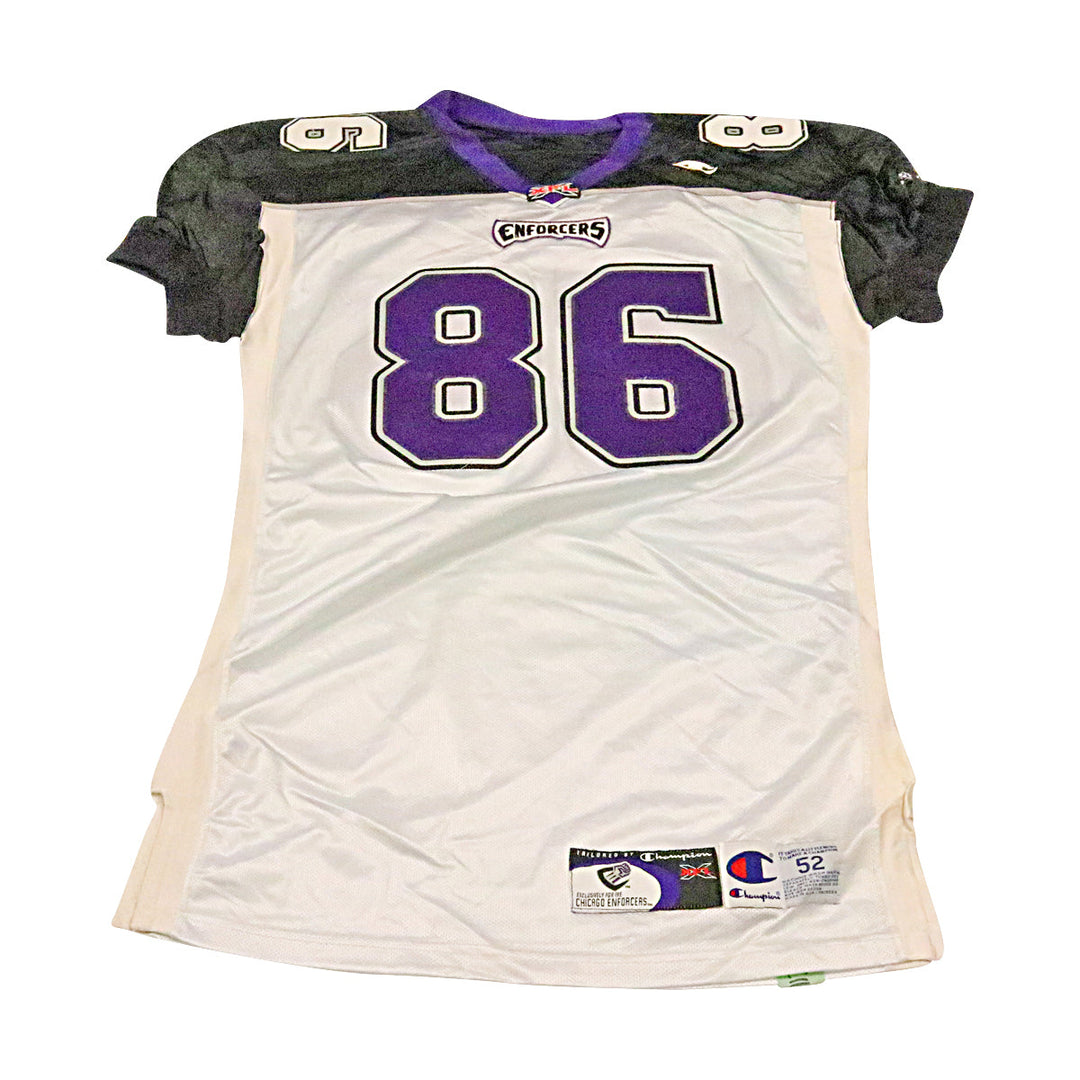 Tyji Armstrong Chicago Enforcers 2001 Game Used Away Jersey Size 52 +2
