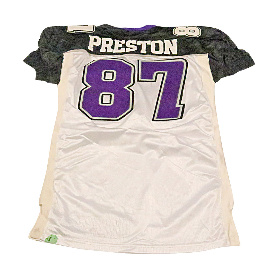 Roell Preston Chicago Enforcers 2001 Game Used Away Jersey Size 52 +2 