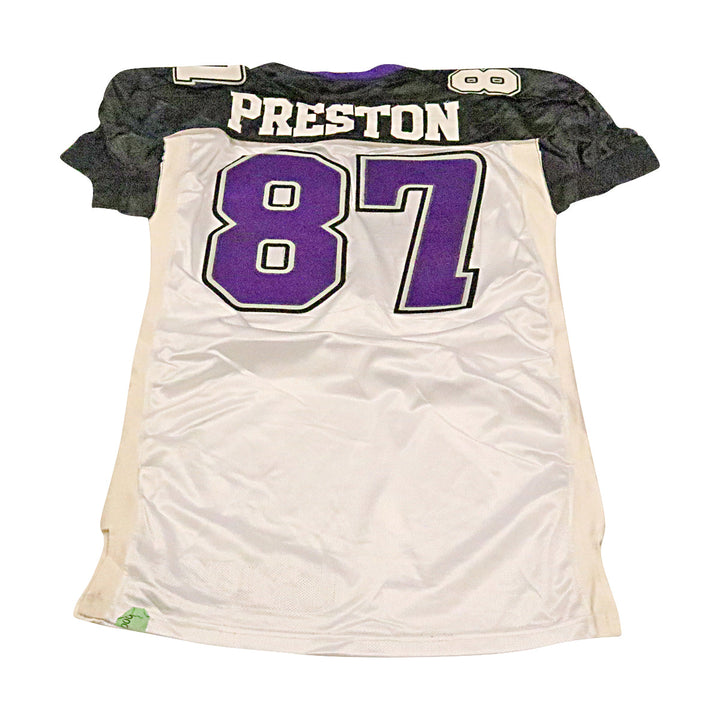 Roell Preston Chicago Enforcers 2001 Game Used Away Jersey Size 52 +2 