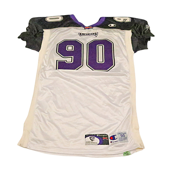 Chicago Enforcers 2001 #90 Team Issued Away Jersey Size 50 +2