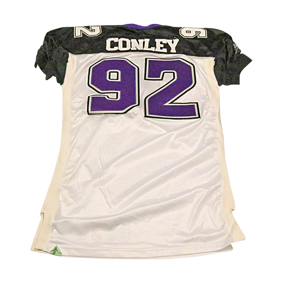 Steve Conley Chicago Enforcers 2001 Game Used Away Jersey Size 52 +2