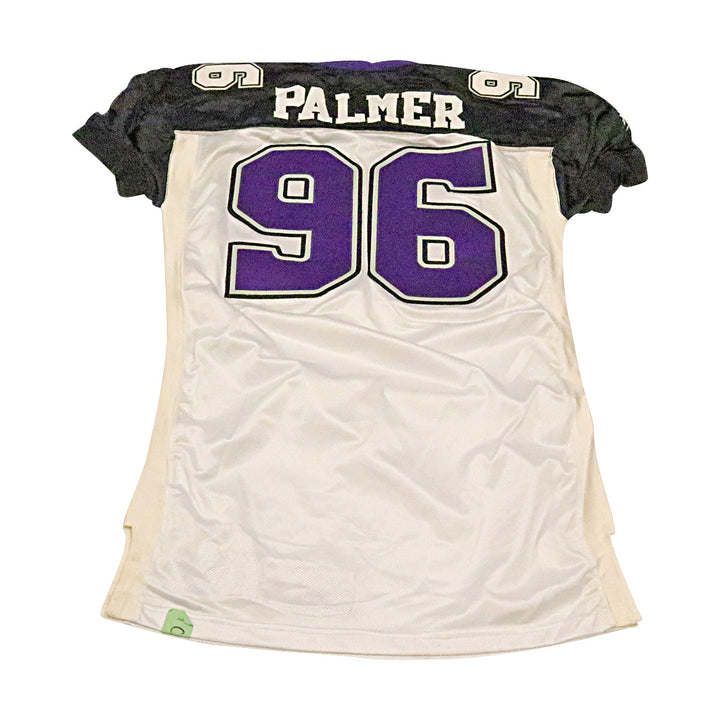 Sterling Palmer Chicago Enforcers 2001 Game Used Away Jersey Size 56 +2
