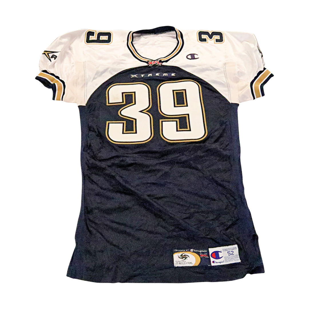 Frank Leatherwood LA Xtreme 2001 Game Used Home Jersey Size 52 +2