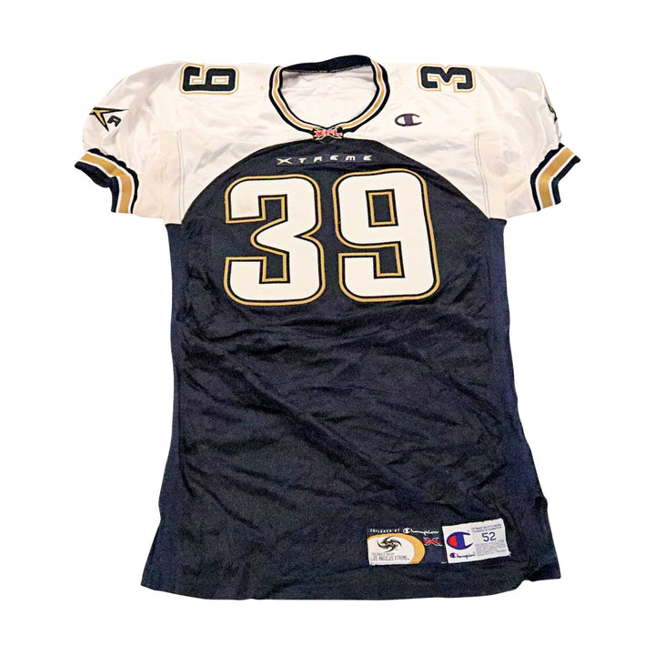 Frank Leatherwood LA Xtreme 2001 Game Used Home Jersey Size 52 +2