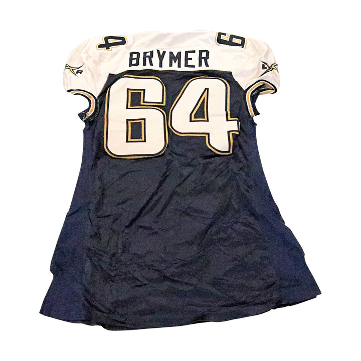 Chris Brymer LA Xtreme 2001 Game Used Home Jersey Size 54+2 Linemen Cut