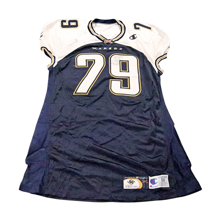 E. Jilla LA Xtreme 2001 Game Used Home Jersey Size 54 +2