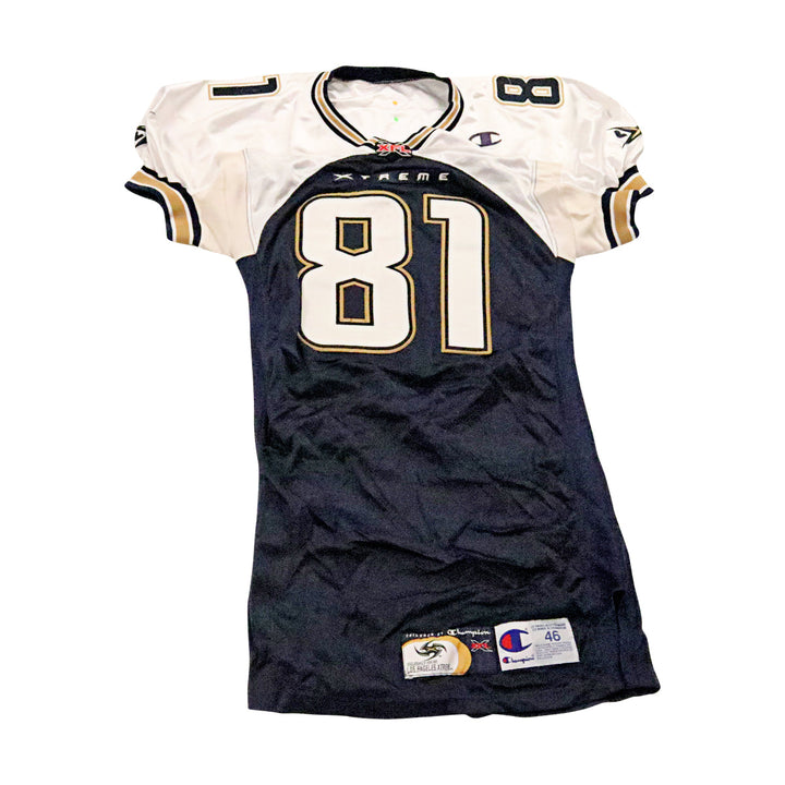Damon Gibson LA Xtreme 2001 Game Used Home Jersey Size 46 +2