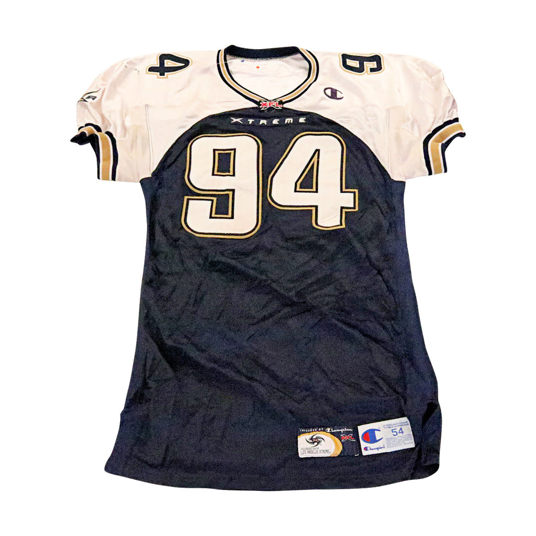 Chad Pegues LA Xtreme 2001 Game Used Home Jersey Size 54 +2