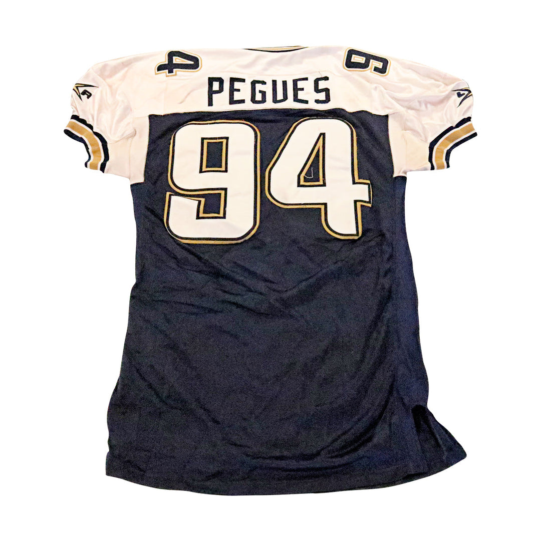 Chad Pegues LA Xtreme 2001 Game Used Home Jersey Size 54 +2