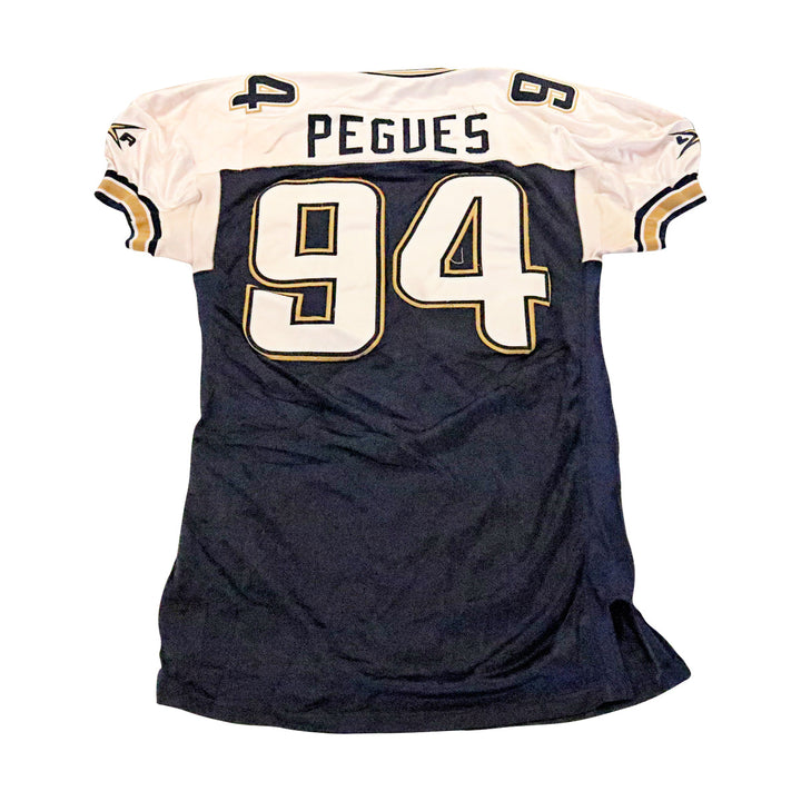 Chad Pegues LA Xtreme 2001 Game Used Home Jersey Size 54 +2