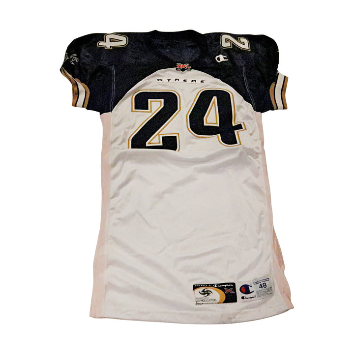 Saladin McCullough LA Xtreme 2001 Game Used Away Jersey Size 48 +2