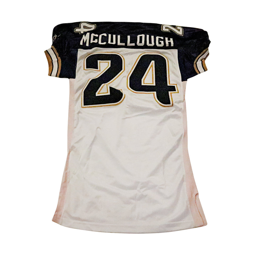 Saladin McCullough LA Xtreme 2001 Game Used Away Jersey Size 48 +2