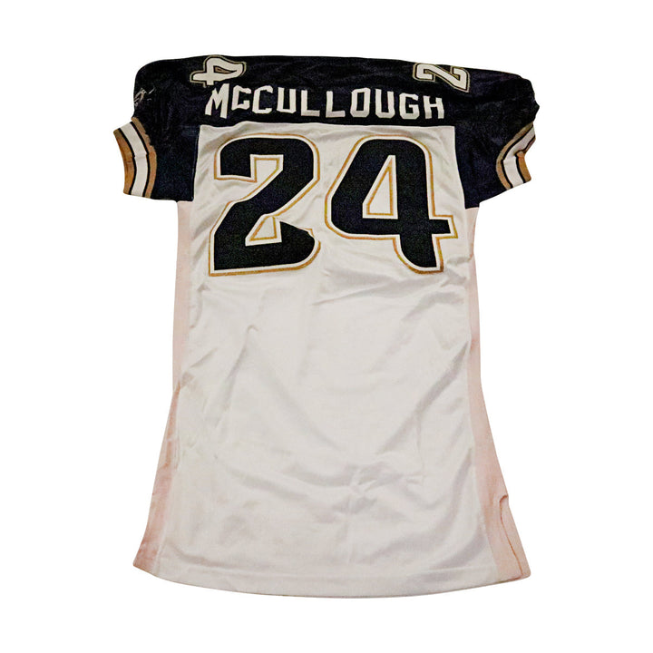 Saladin McCullough LA Xtreme 2001 Game Used Away Jersey Size 48 +2
