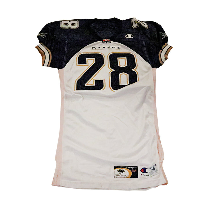 Ken Oxendine "OX" LA Xtreme 2001 Game Used Away Jersey Size 48 +2