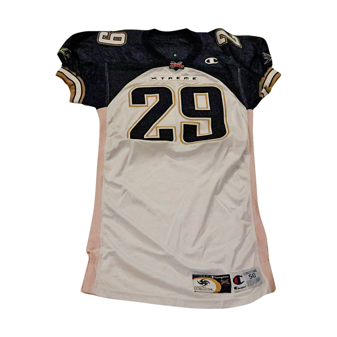 Ricky Parker "RP2" LA Xtreme 2001 Game Used Away Jersey Size 50 +2